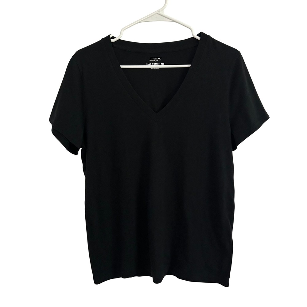 J.Crew Factory Womens Short Sleeve V-Neck Cotton Classic Tee T-Shirt Medium New - Picture 2 of 8